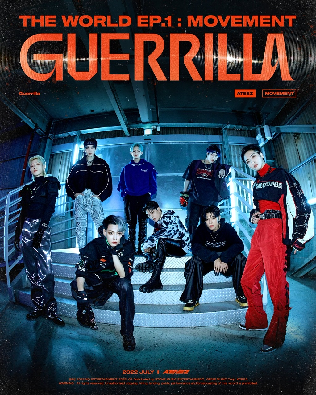 ATEEZ(エイティーズ)が新アルバムシリーズ「THE WORLD」に突入！サイバー系ハード曲「Guerrilla(ゲリラ)」でカムバック